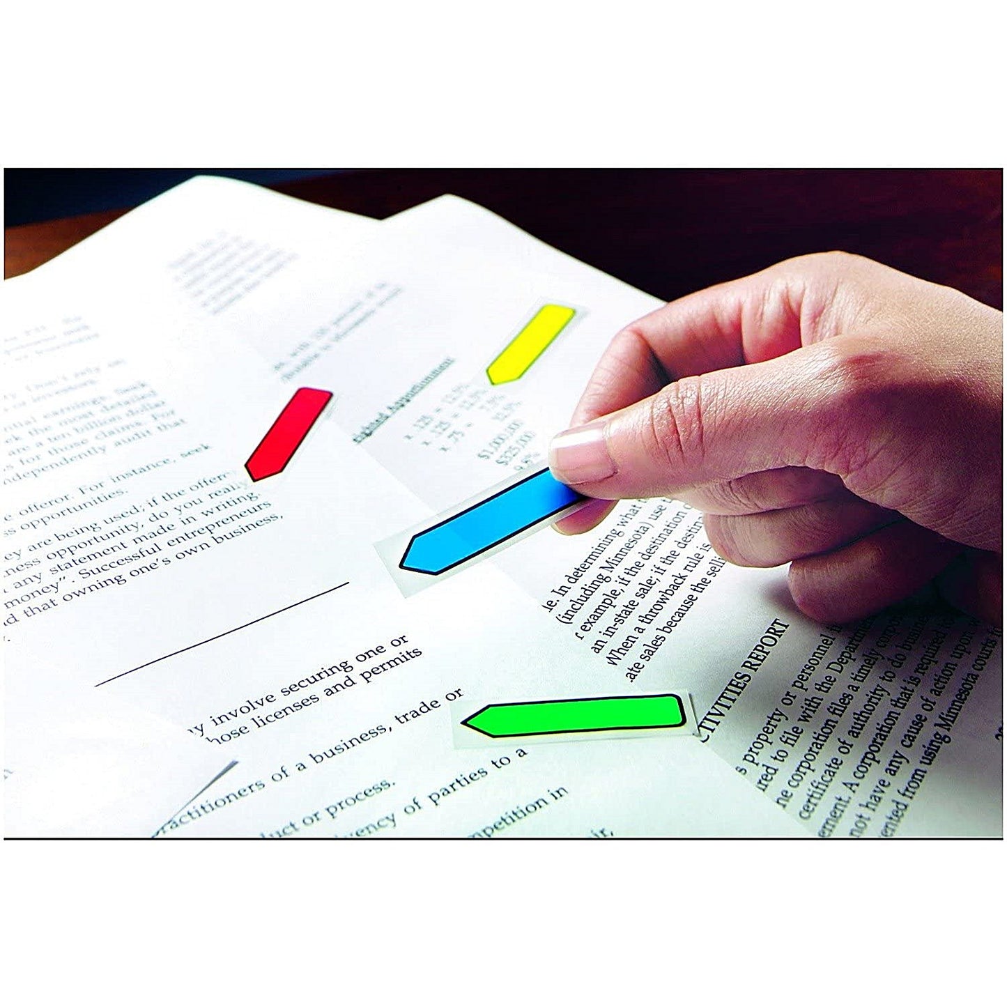 Post-it Index Repositionable Arrows, 12 x 43mm, Assorted, Pack of 96(24 of each colour)
