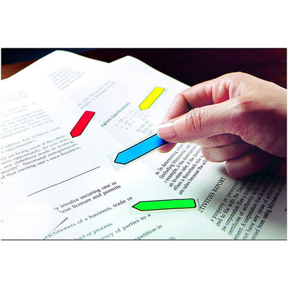 Post-it Index Repositionable Arrows, 12 x 43mm, Assorted, Pack of 96(24 of each colour)