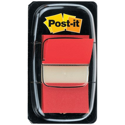 Post-it Index Tab Dispenser, 25 x 43mm, Includes 50 Red Tabs