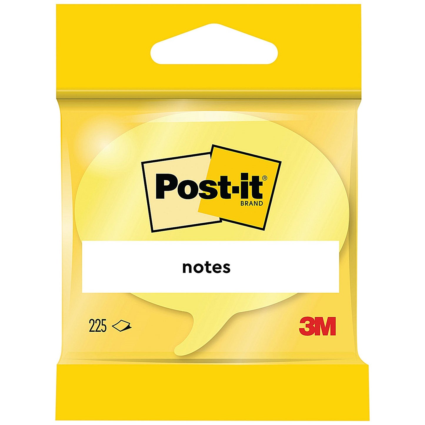 Post-it Speech Bubble Shaped Notes, 70 x 70mm, Yellow, Pack of 12 x 225 Notes