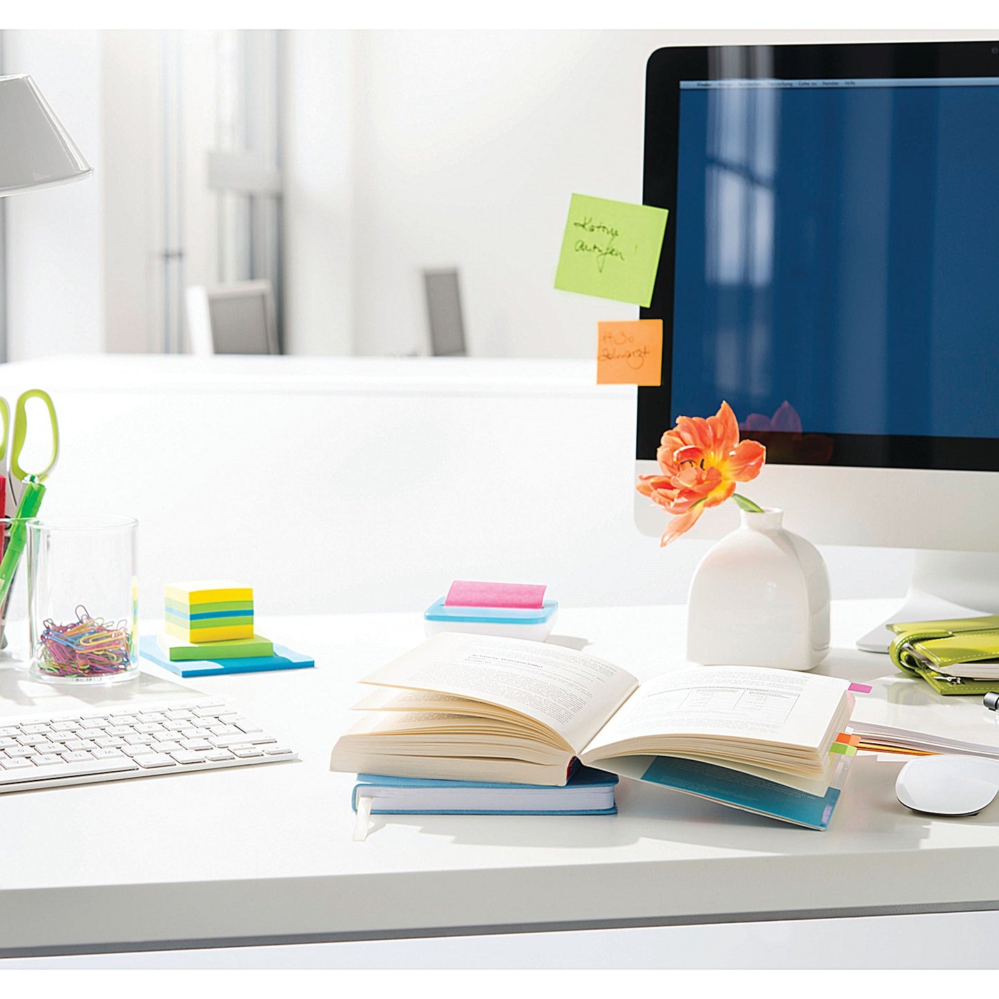 Post-it Super Sticky Notes, 76 x 76mm, Green, Pack of 6 x 90 Notes
