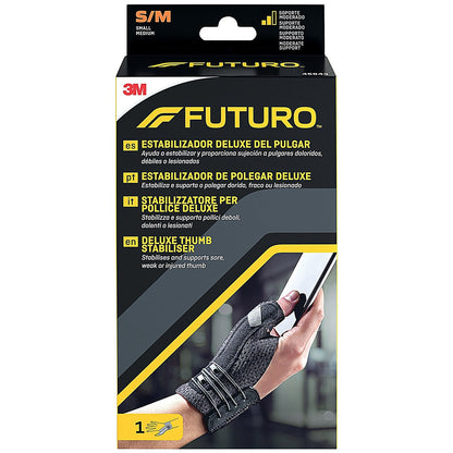 3M Futuro Deluxe Thumb Stabilizer, Small-Medium 12.7-16.5cm, Black