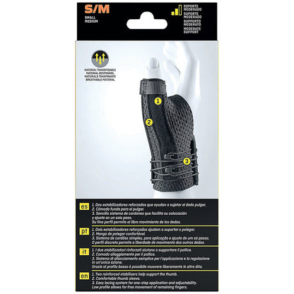 3M Futuro Deluxe Thumb Stabilizer, Small-Medium 12.7-16.5cm, Black