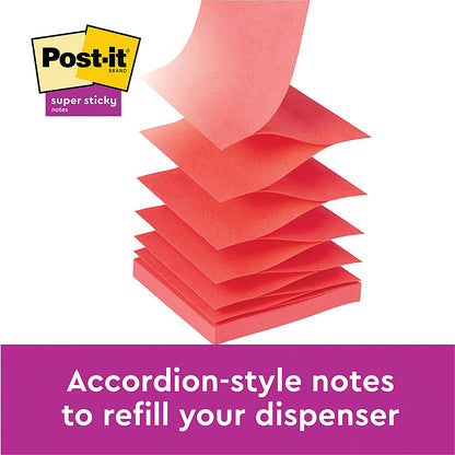 Post-it Super Sticky Z-Notes Value Pack, 76 x 76mm, Yellow, Pack of 24 x 90 Z-Notes