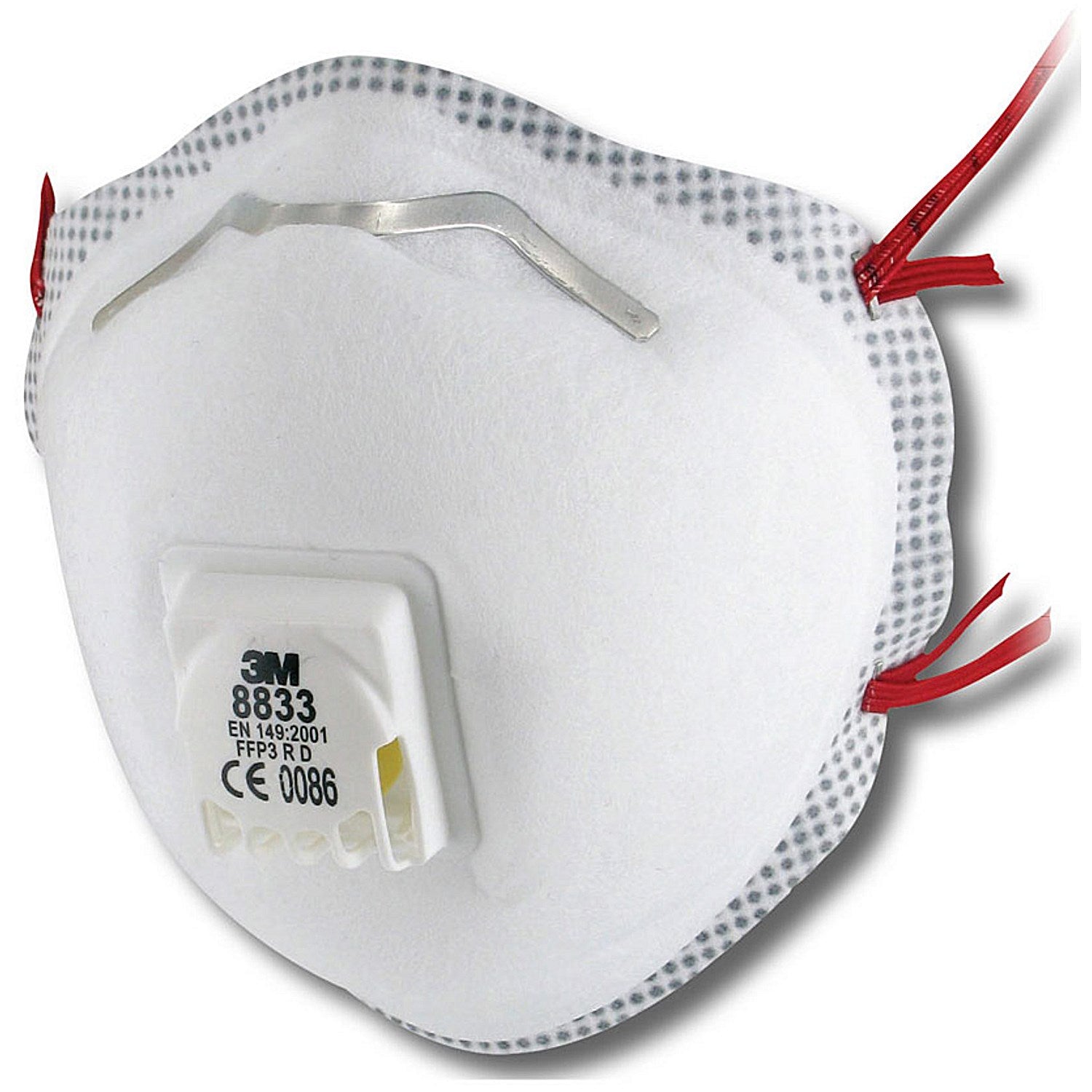 3M 8833 FFP3V Valved Mask, White, Pack of 10 Easy2Order : 3M8833
