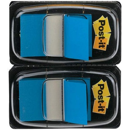 Post-it Index Tabs Dispenser with Blue Tabs, 25 x 43mm, Pack of 2(100 Flags in total)