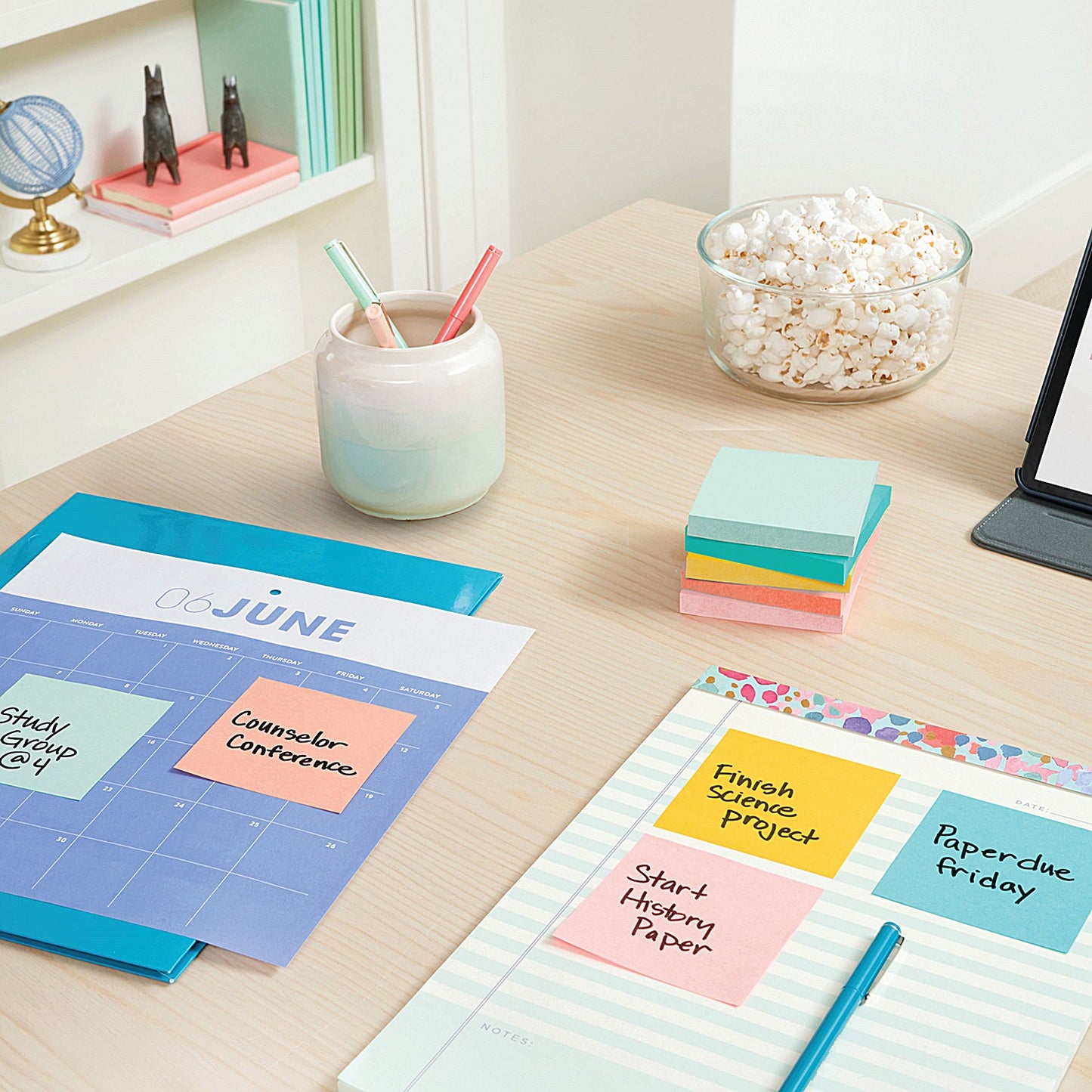Post-it Notes, 76 x 76mm, Beachside, Pack of 6 x 100 Notes