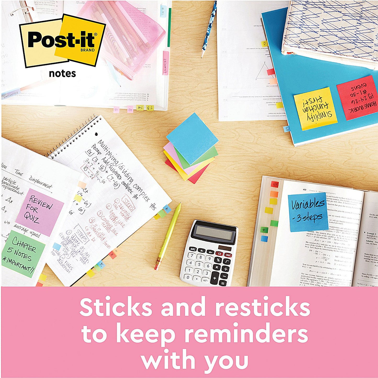 Post-it Notes, 76 x 76mm, Beachside, Pack of 6 x 100 Notes