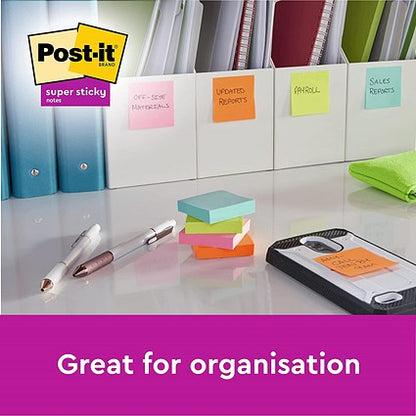 Post-it Super Sticky Notes, 76 x 127mm, Soulful, Pack of 6 x 90 Notes