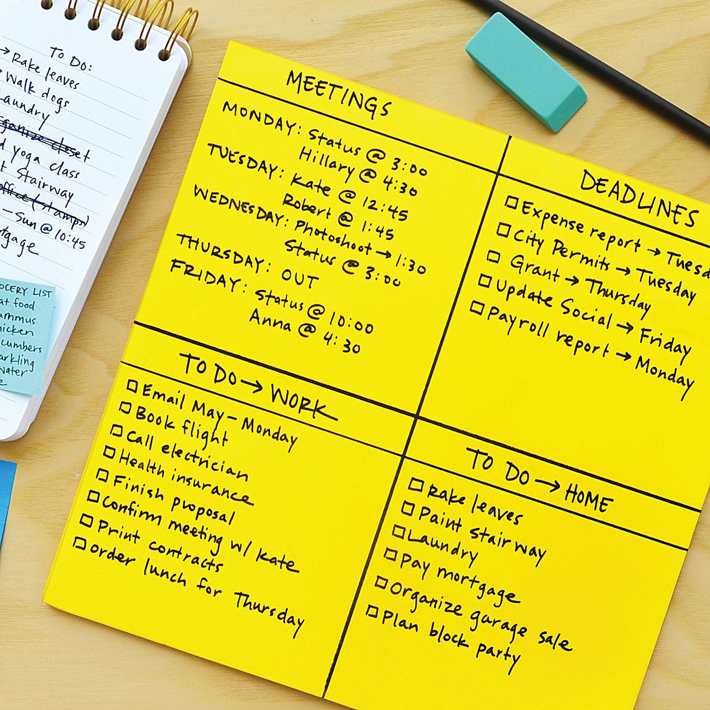 Post-it Super Sticky Big Notes, 279 x 279mm, Yellow, Pack of 30 Notes