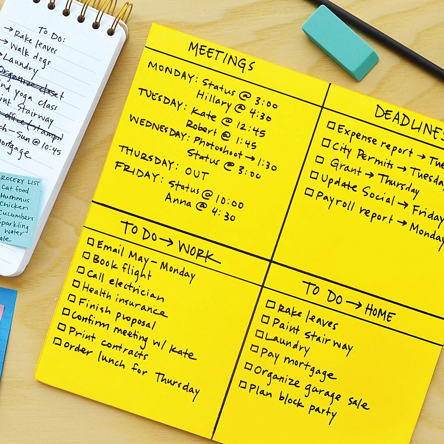 Post-it Super Sticky Big Notes, 279 x 279mm, Yellow, Pack of 30 Notes