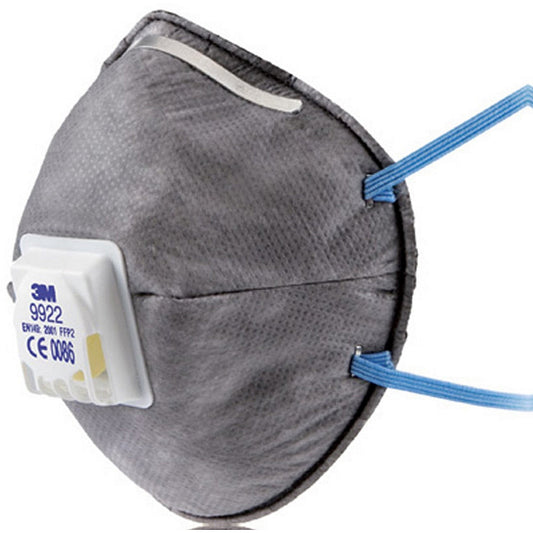 3M 9922 FFP2V Valved Mask, Grey, Pack of 10 Easy2Order : 3M9922