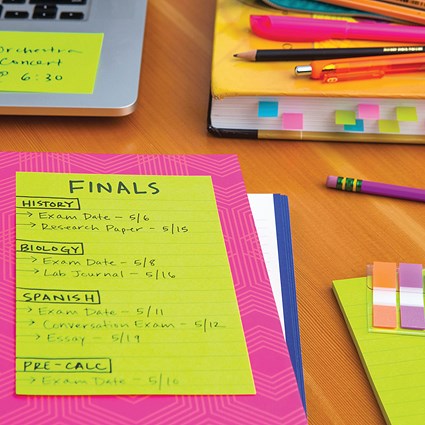 Post-it Super Sticky XXL Ruled Notes, 101 x 152mm, Rio, Pack of 3 x 90 Notes
