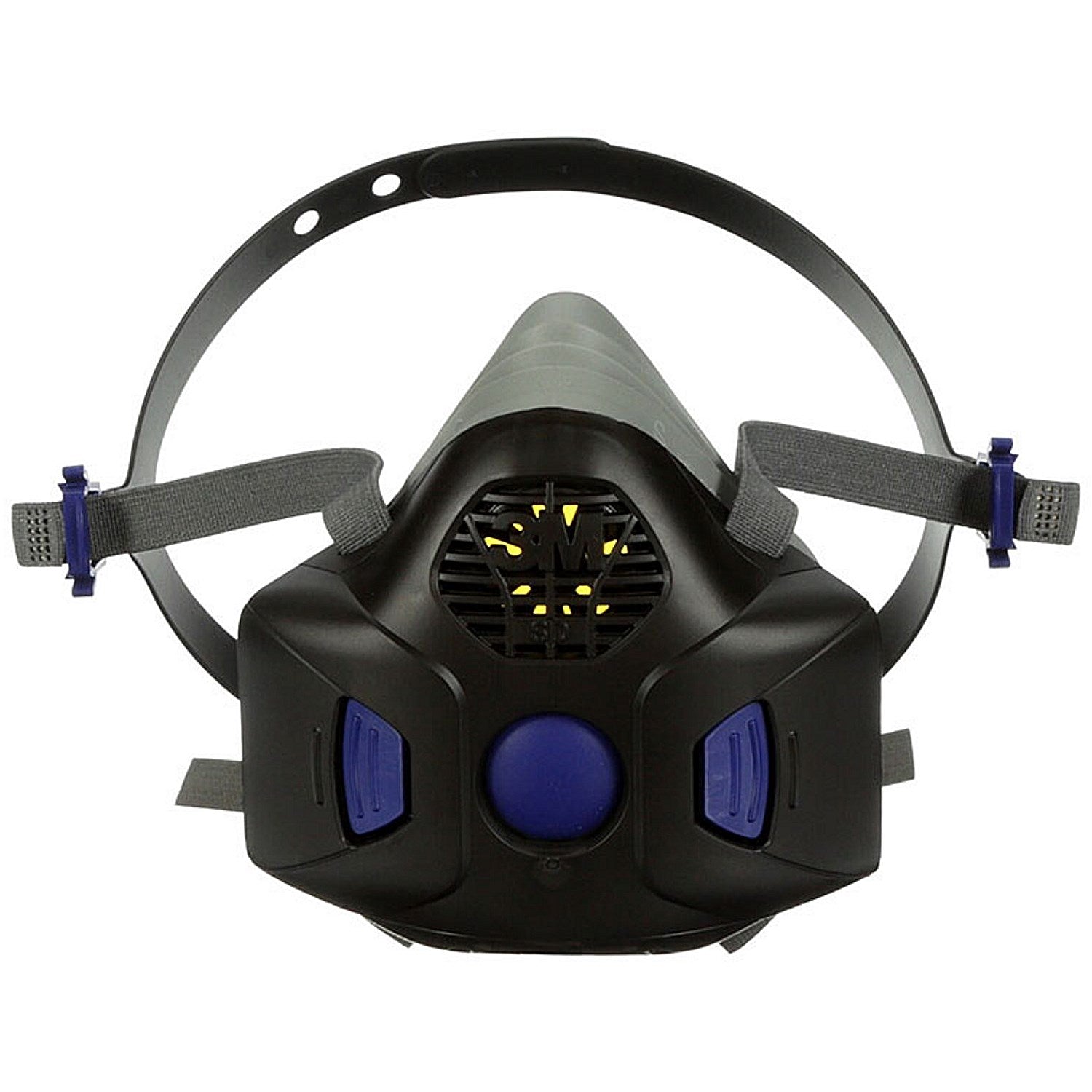 3M HF-802SD Secure Click Speaking Diaphragm Half Mask, Black Blue & Grey, Medium Easy2Order : 3MHF802SD