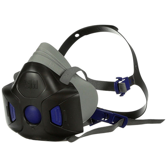 3M HF-803 Secure Click Half Mask, Black Blue & Grey, Large Easy2Order : 3MHF803