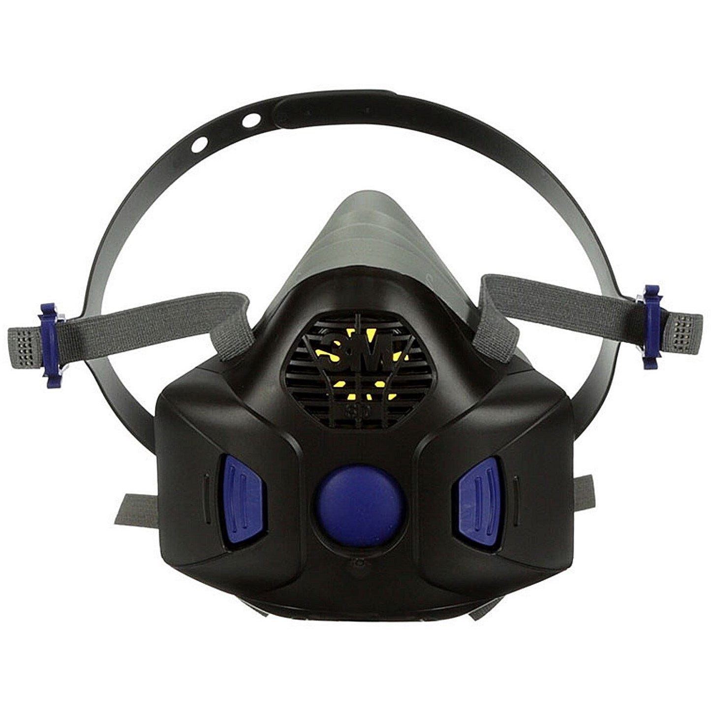 3M HF-803SD Secure Click Speaking Diaphragm Half Mask, Black Blue & Grey, Large Easy2Order : 3MHF803SD