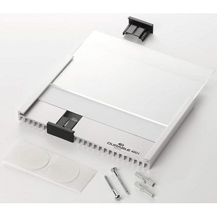 Durable Info Sign Anodised Aluminium Door Sign Holder, A4, Portrait, Grey