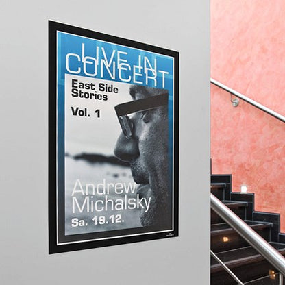 Durable Duraframe Self Adhesive Signage Frame, A3, Black