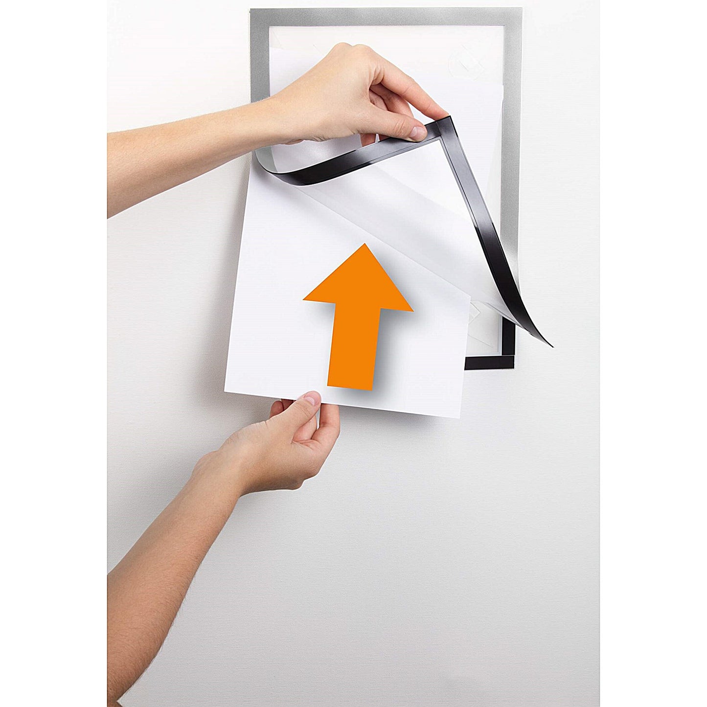 Durable Duraframe Wallpaper Self Adhesive Signage Frame, A4, Silver