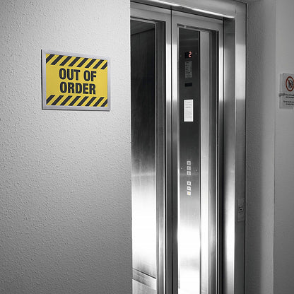 Durable Duraframe Wallpaper Self Adhesive Signage Frame, A4, Silver