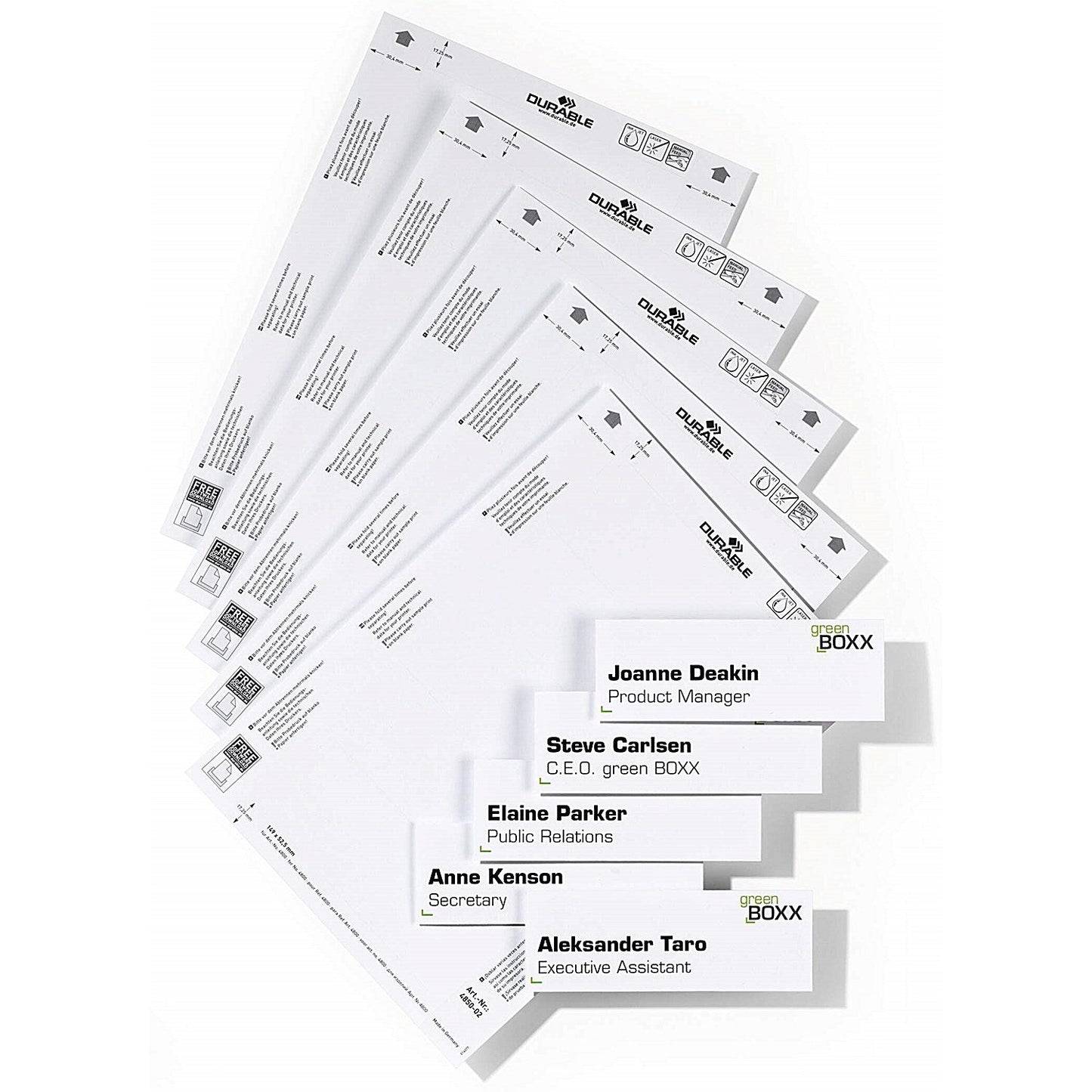 Durable Click/Info Sign Insert Sheets, 149x52.5mm Easy2Order : 485002