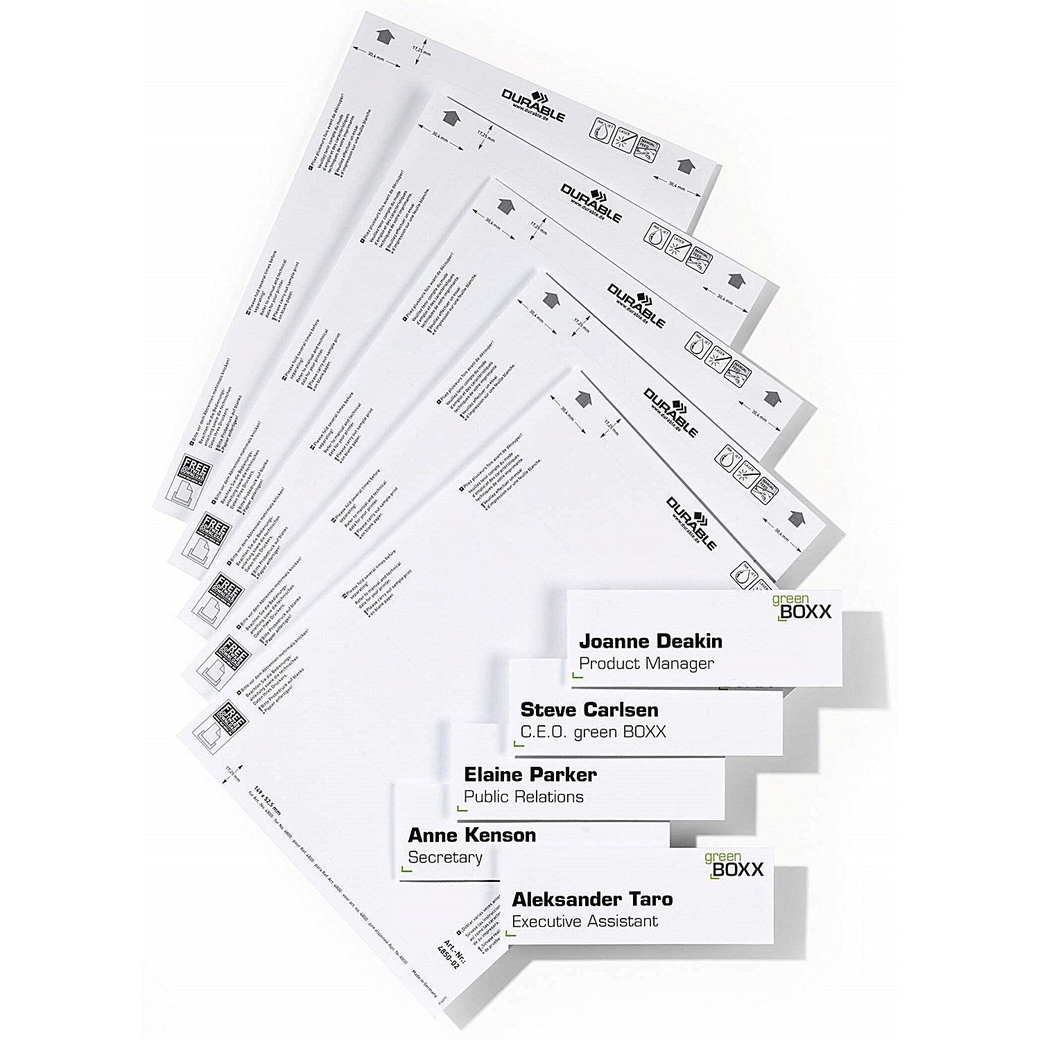 Durable Click/Info Sign Insert Sheets, 149x52.5mm Easy2Order : 485002