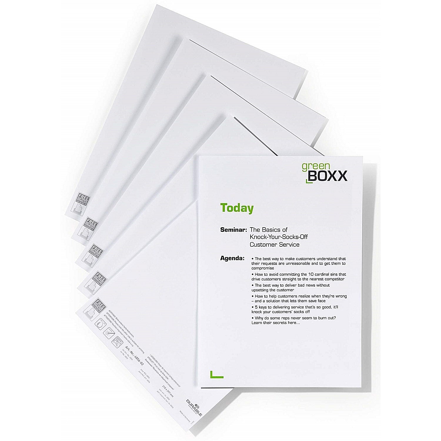 Durable Click/Info Sign Insert Sheets, A4 Easy2Order : 485602