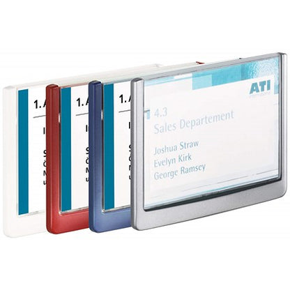 Durable Adhesive Click Sign Wall Mounted Door Sign Holder, 149x105.5mm, Grey