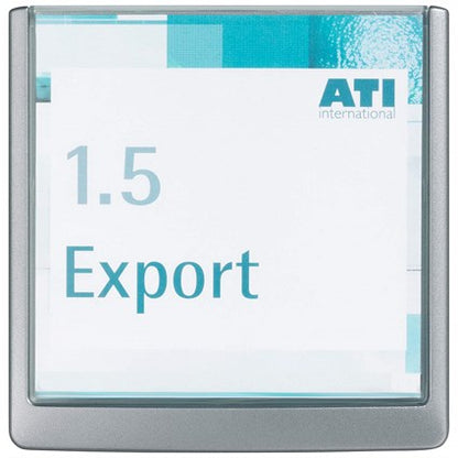 Durable Adhesive Click Sign Wall Mounted Door Sign Holder, 149x148.5mm, Grey