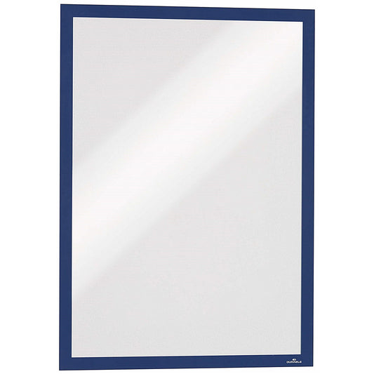 Durable Duraframe Magnetic Document Signage Frame for Metal, A3, Blue, Pack of 5