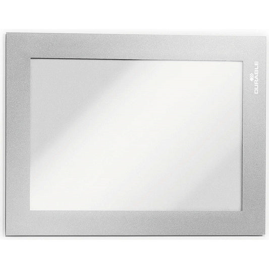 Durable Duraframe Self Adhesive Signage Frame, A6, Silver, Pack of 2 Easy2Order : 487023