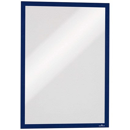 Durable Duraframe Self Adhesive Signage Frame, A3, Blue, Pack of 2