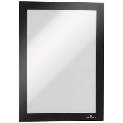 Durable Duraframe Self Adhesive Signage Frame, A5, Black, Pack of 10