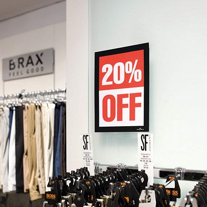Durable Duraframe Self Adhesive Signage Frame, A5, Black, Pack of 10