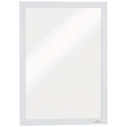 Durable Duraframe Self Adhesive Signage Frame, A4, White, Pack of 10