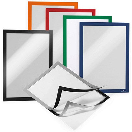 Durable Duraframe Self Adhesive Signage Frame, A4, White, Pack of 10