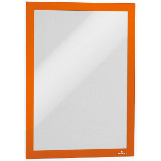 Durable Duraframe Self Adhesive Signage Frame, A4, Orange, Pack of 10 Easy2Order : 488209