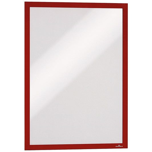 Durable Duraframe Self Adhesive Signage Frame, A3, Red, Pack of 6 Easy2Order : 488303