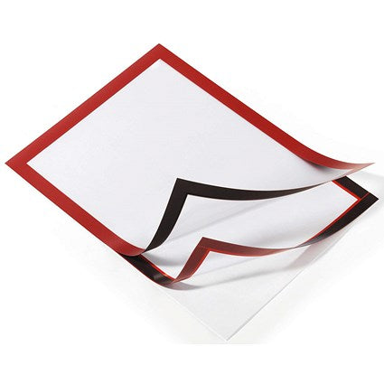 Durable Duraframe Self Adhesive Signage Frame, A4, Red