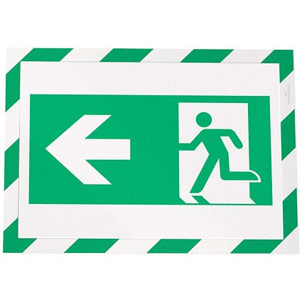 Durable Duraframe Adhesive Hazard Frame, A4, Green & White, Pack of 2