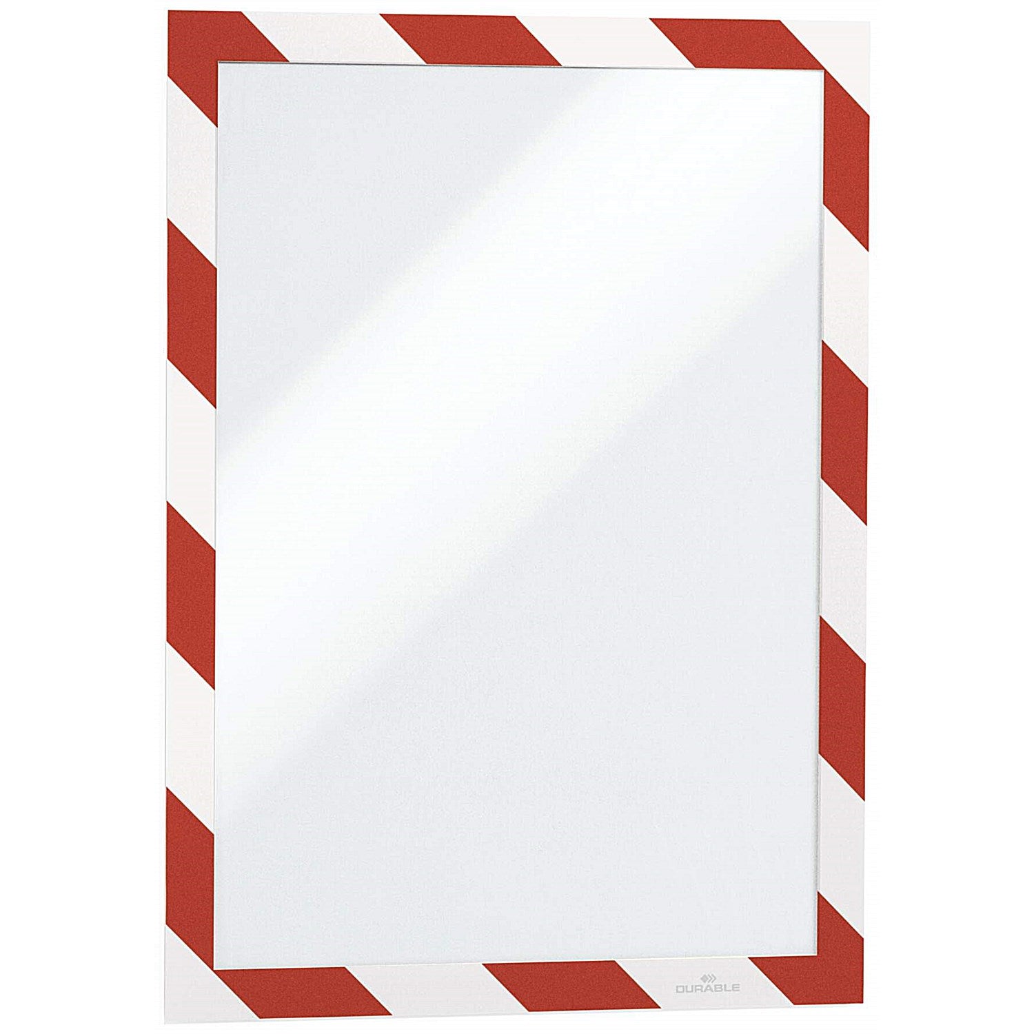 Durable Duraframe Adhesive Hazard Frame, A4, Red & White, Pack of 2 Easy2Order : 4944132