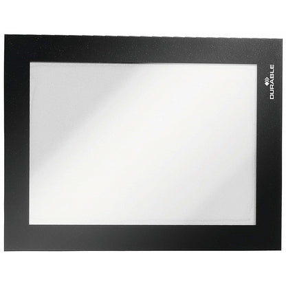 Durable Duraframe Magnetic Document Signage Frame for Metal, A6, Black, Pack of 5