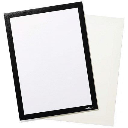 Durable Duraframe Grip Fabric Adhesive Signage Frame, A4, Black