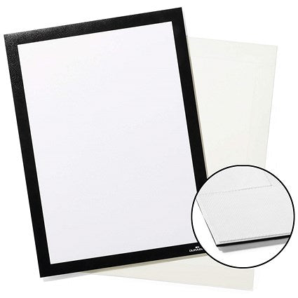 Durable Duraframe Grip Fabric Adhesive Signage Frame, A4, Black