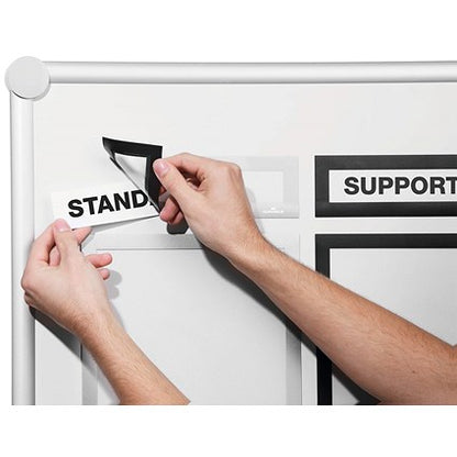 Durable Duraframe Top Magnetic Signage Title Frame, A4, Silver, Pack of 5