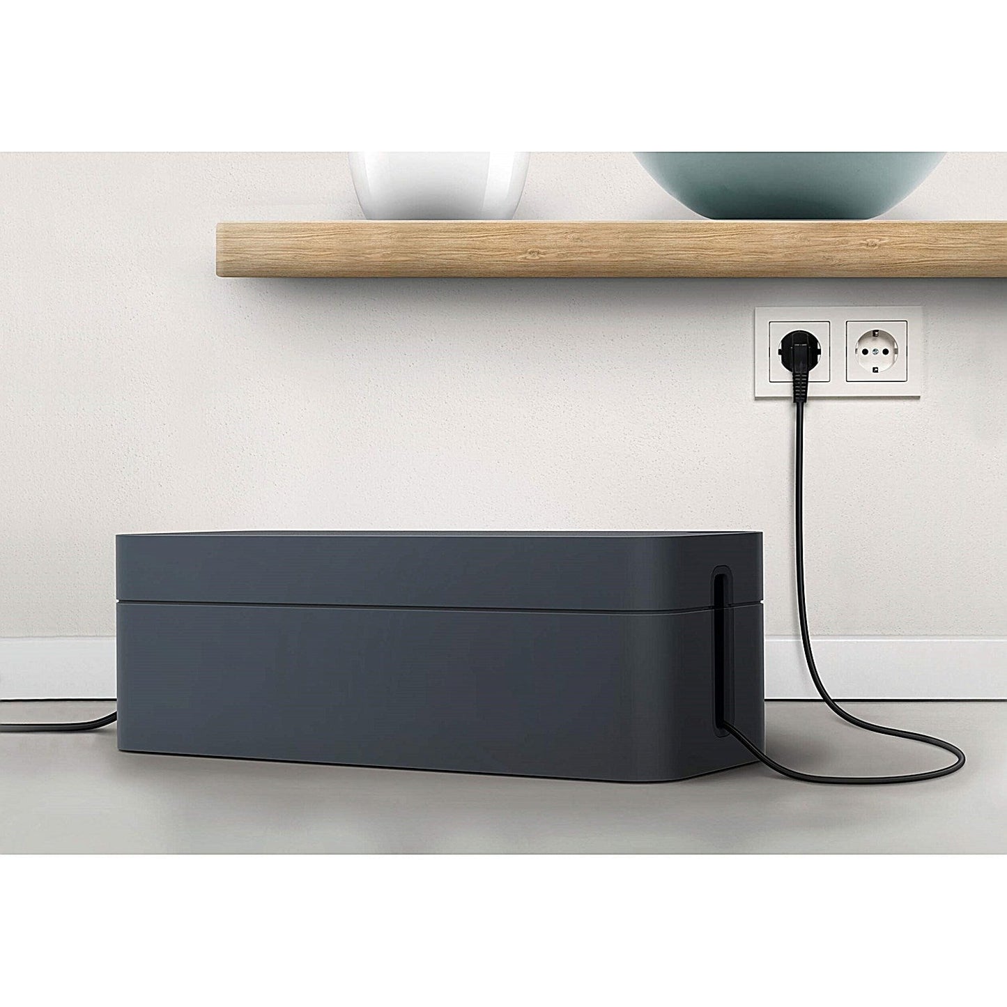 Durable Cavoline Cable Management Box, Large, Graphite