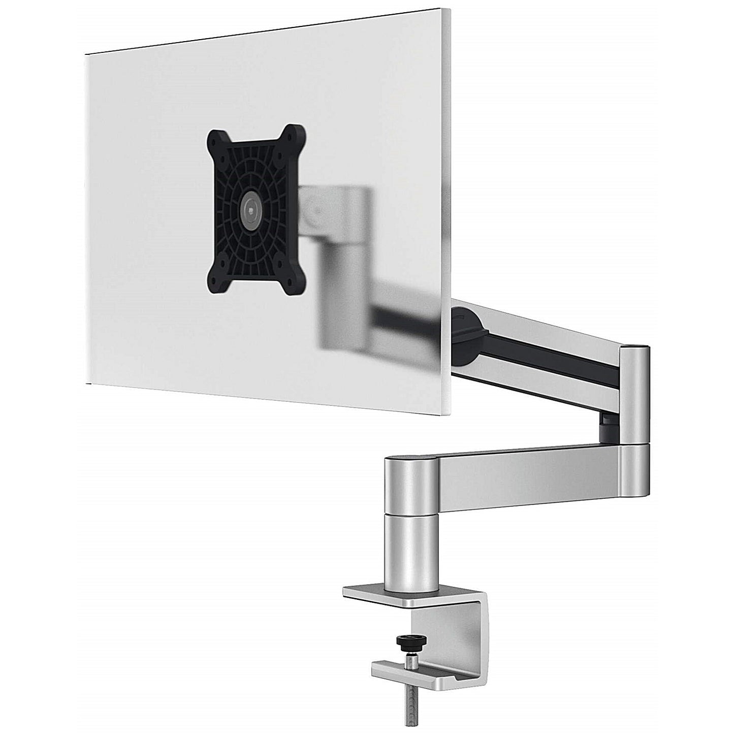 Durable Monitor Mount Deskclamped Single Monitor Arm, Adjustable Height and Tilt, Silver