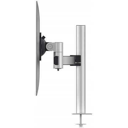 Durable Monitor Mount Pro Through Deskclamped Dual Monitor Arm, Adjustable Height and Tilt, Silver