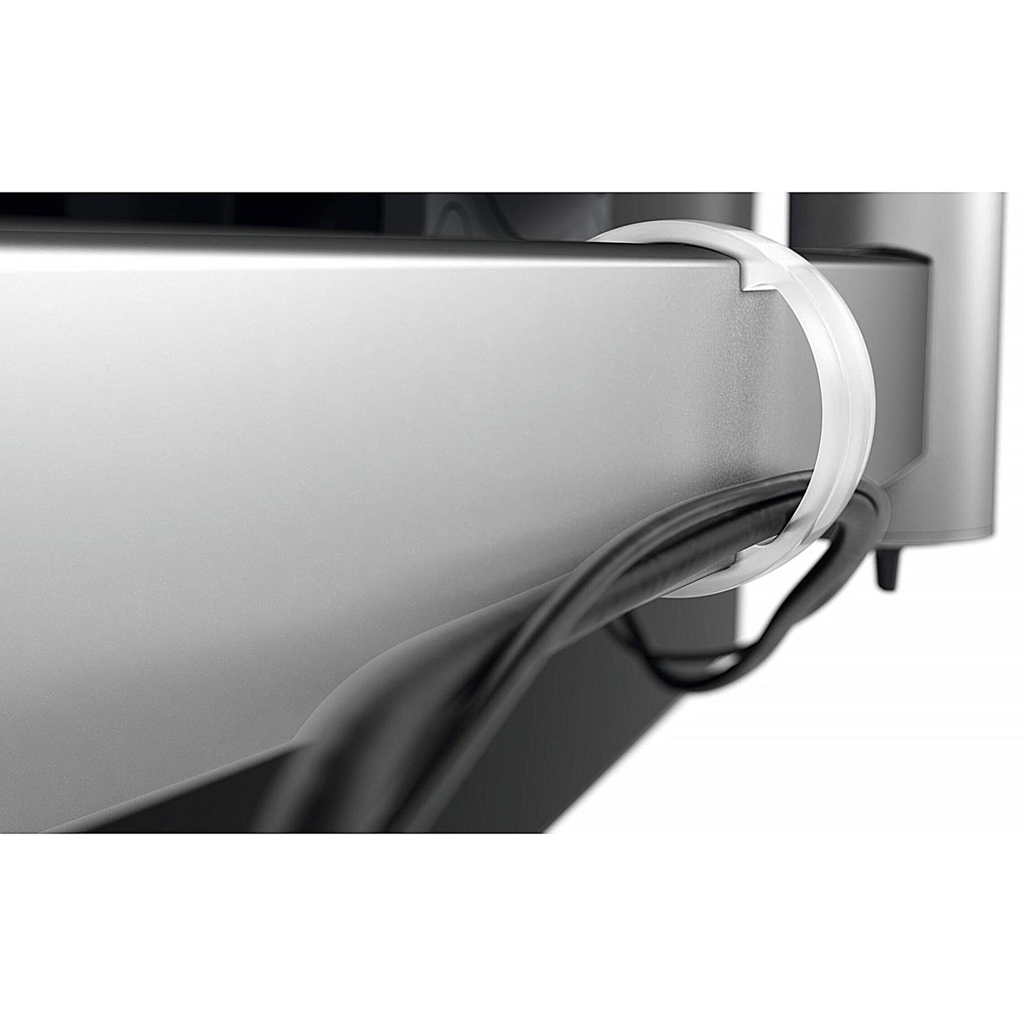 Durable Monitor Mount Pro Through Deskclamped Dual Monitor Arm, Adjustable Height and Tilt, Silver
