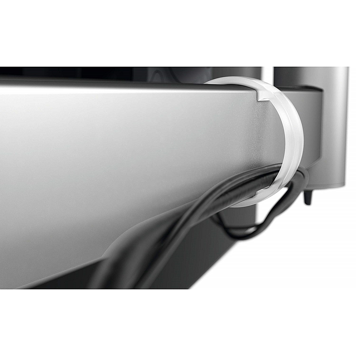 Durable Monitor Mount Pro Through Deskclamped Dual Monitor Arm, Adjustable Height and Tilt, Silver
